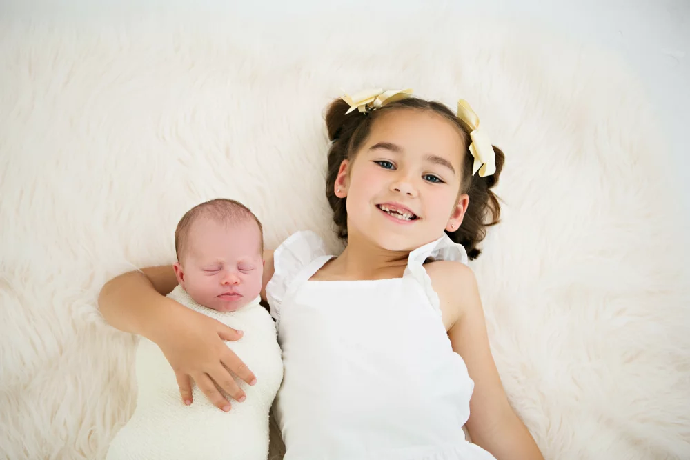 Image of salt lake city utah newborn photography sibling photos