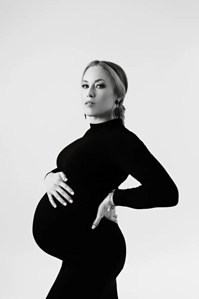 Image of black and white maternity photography