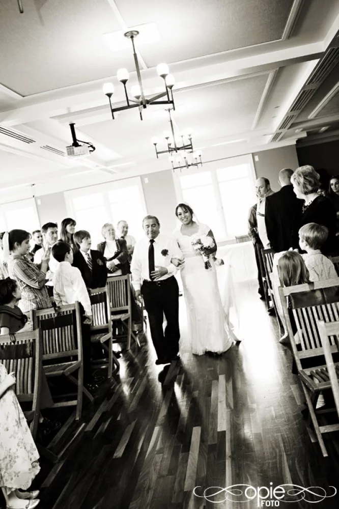 Image of wedding walking down the aisle