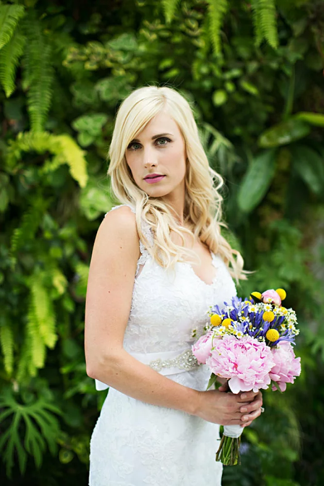 Image of lace wedding gown red butte gardens
