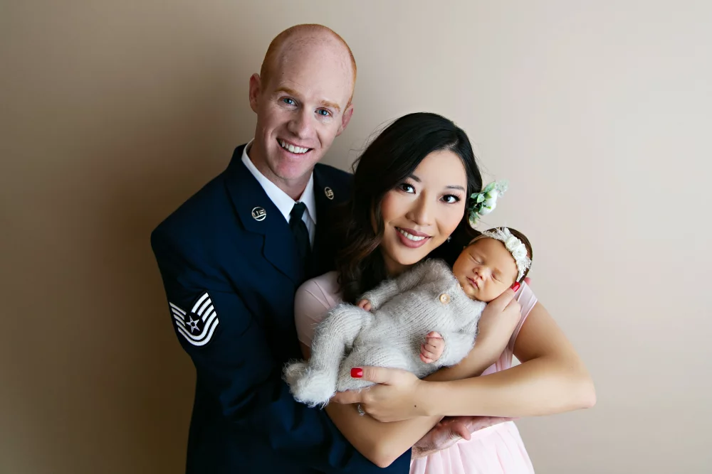 Image of family photo with newborn