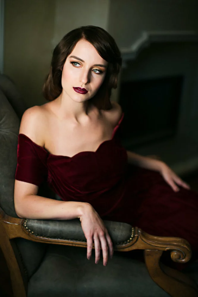Image of utah glamour photography wine lips