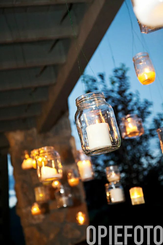 Image of candles in mason jars wedding decor ideas