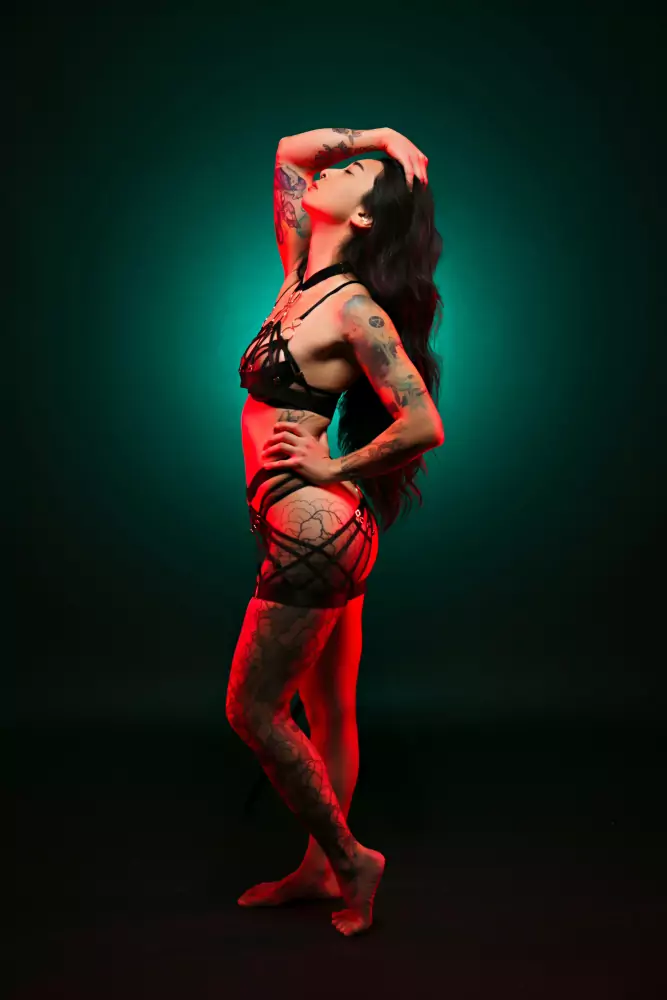 Image of in studio neon lights
